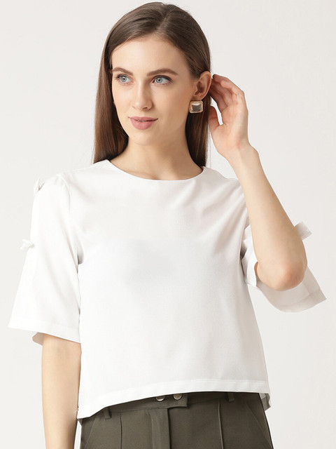 

ZOELLA Off White Slit Sleeves Top