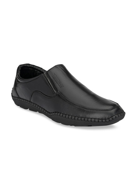 

AfroJack Men Black Solid Formal Slip-Ons