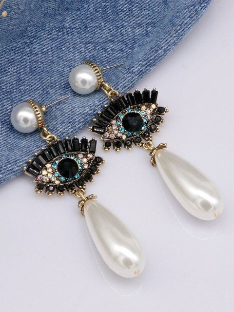 

JOKER & WITCH Gold-Toned Contemporary Drop Earrings