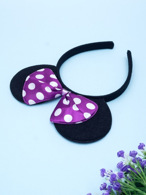 

Golden Peacock Girls Black & Purple Minnie Mouse Hairband