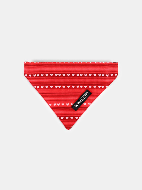 

Heads Up For Tails Red & White Printed Reversible Dog Bandana