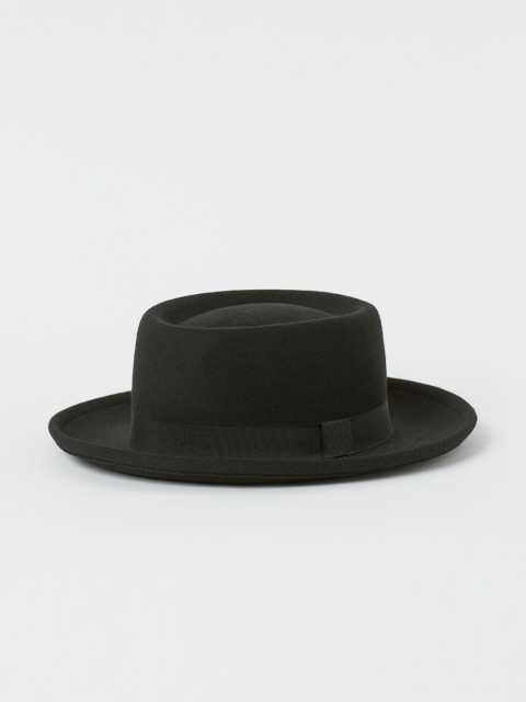 

H&M Women Black Solid Pork Pie Hat