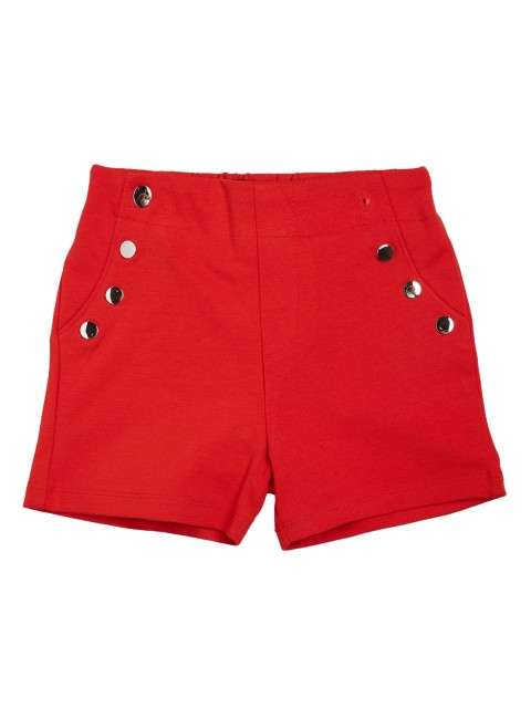 

VITAMINS Girls Red Solid Regular Fit Regular Shorts