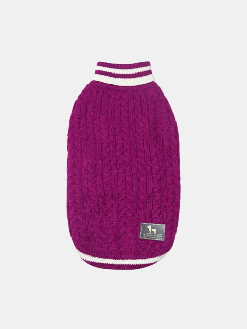 

Heads Up For Tails Purple Self-Design Dog Sweater