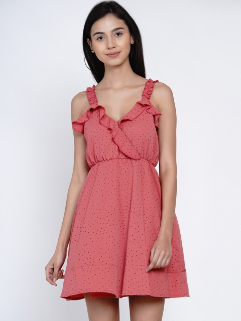 

Abiti Bella Women Pink Printed Fit and Flare Dress