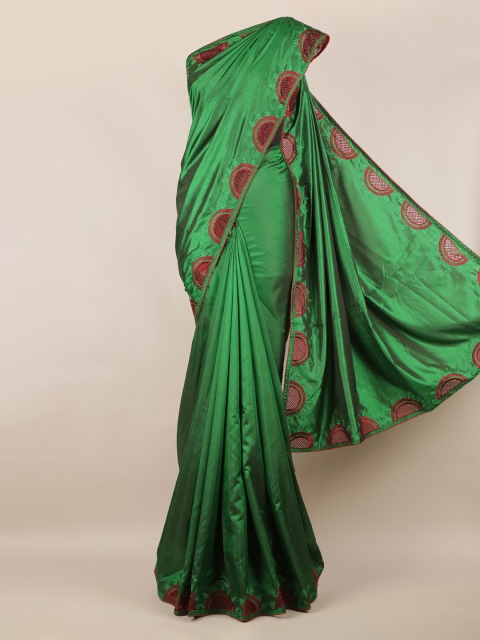 

Pothys Green & Red Art Silk Solid Saree