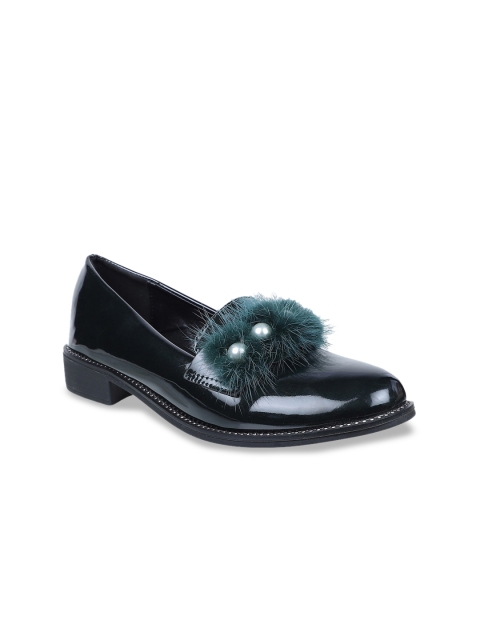 

ELLE Women Green Embellished Loafers