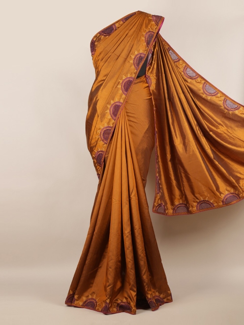 

Pothys Brown & Purple Art Silk Solid Saree