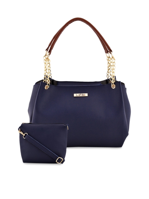 

LaFille Blue Solid Shoulder Bag