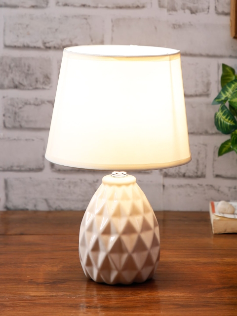 

House Of Accessories White Textured Table Lamp