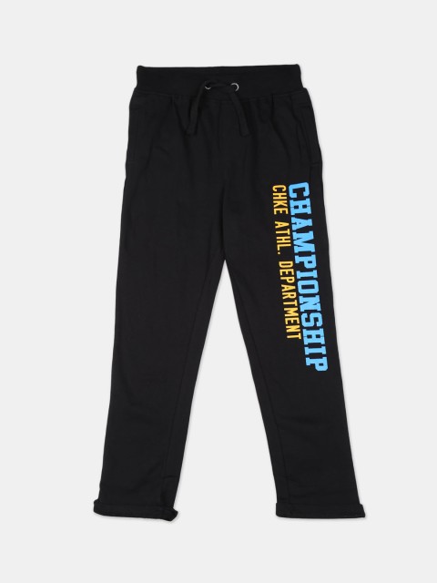 

Cherokee Boys Black Solid Track Pants