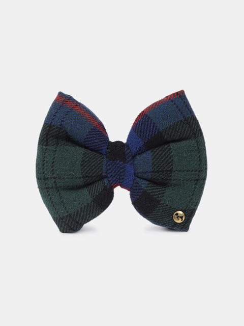 

Heads Up For Tails HUFT Tartan Green & Black Checked Dog Bow Tie