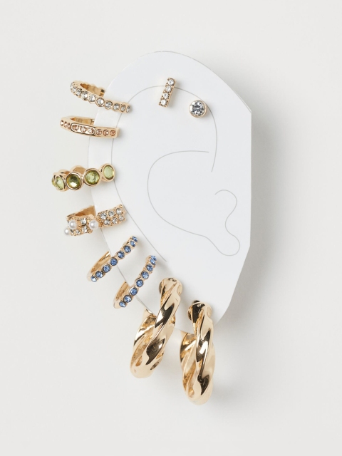 

H&M Multicoloured Circular Hoop Earrings, Multi