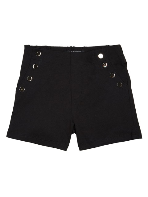 

VITAMINS Girls Black Solid Regular Fit Regular Shorts
