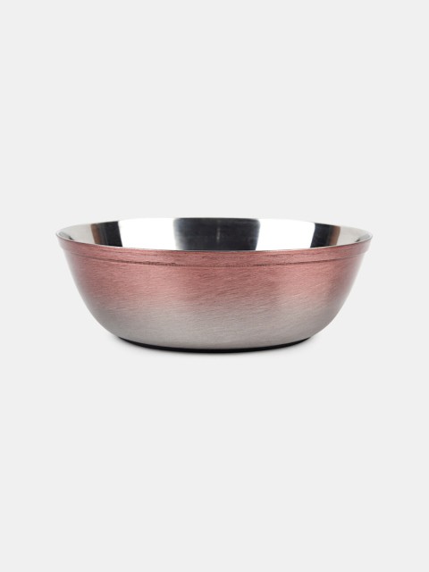 

Heads Up For Tails Silver-Toned & Rose Obmre Anti-Skid Stainless St eel Dog Bowl