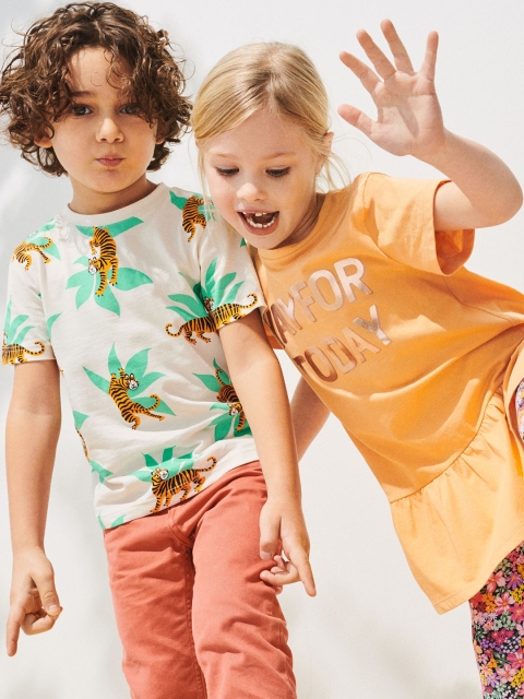 

H&M Girls 2-Piece Cotton Set, Orange