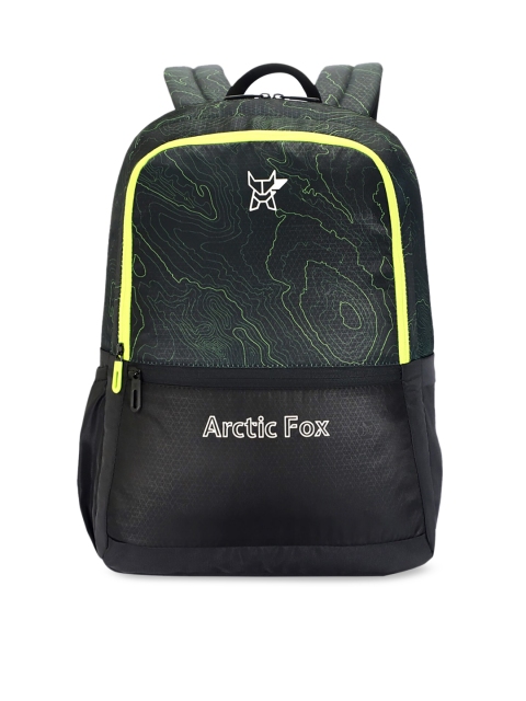 

Arctic Fox Unisex Black Typography Backpack