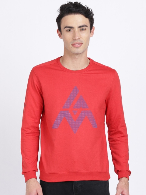 

ANTHEM Men Red & Blue Printed Sweatshirt