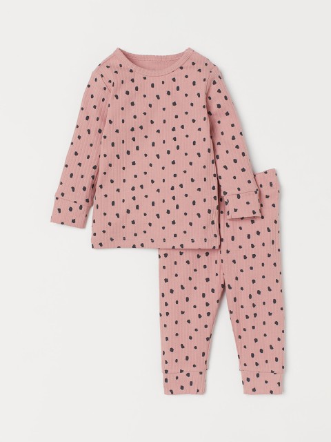 

H&M Kids Unisex Pink Cotton Clothing Set