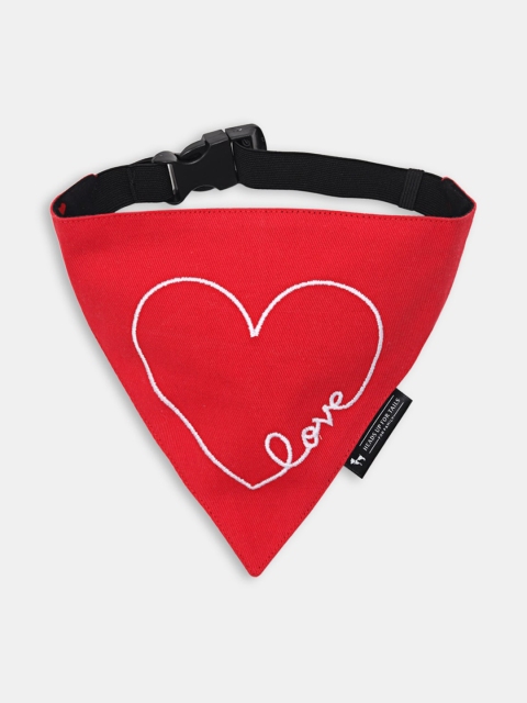 

Heads Up For Tails Red & Black Valentine Print Reversible Dog Bandana