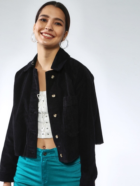 

Blue Saint Women Black Solid Lightweight Tailored Jacket