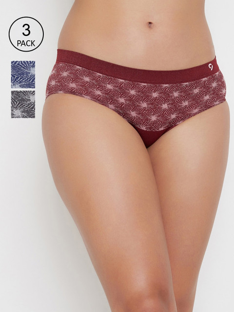 

C9 AIRWEAR Women Pack Of 3 Hipster Briefs P1167_Pack1, Assorted