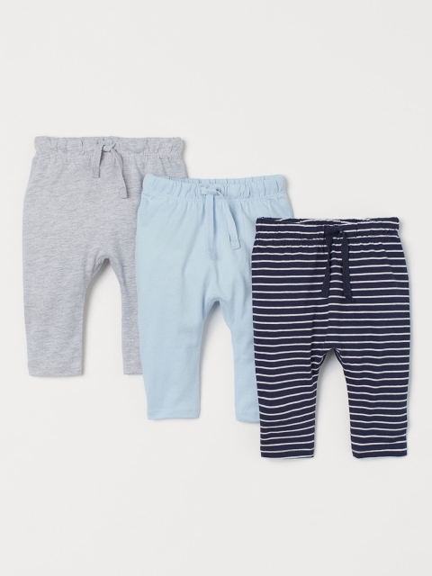 

H&M Kids 3 Pack Multicoloured Jersey Sustainable Trousers, Multi