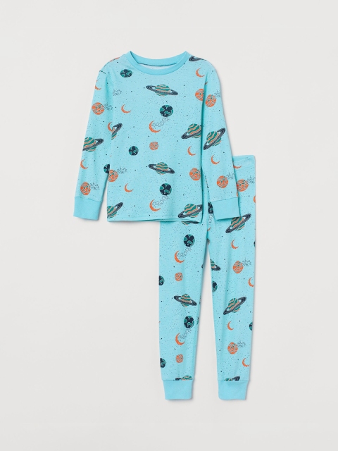 

H&M Boys Blue Printed Jersey Pyjamas