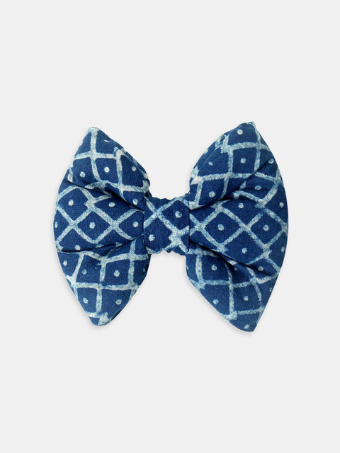 

Heads Up For Tails Blue Printed Dog Bow Tie
