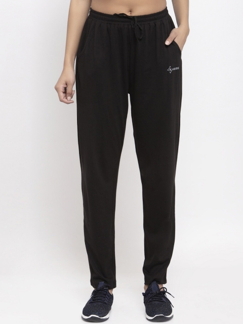 

NEUDIS Women Black Solid Slim-Fit Track Pants