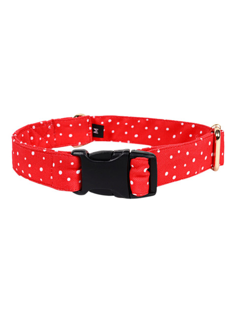 

Heads Up For Tails Red & White Polka Dot Printed Dog Collar