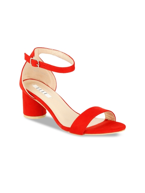 

ELLE Women Red Solid Block Heels