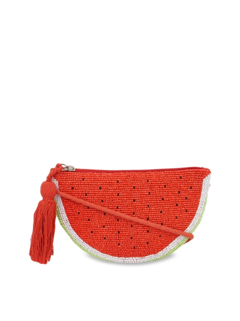 

Diwaah Red & Black Embellished Sling Bag