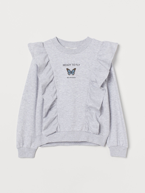 

H&M Girls Grey Boxy Sweatshirt