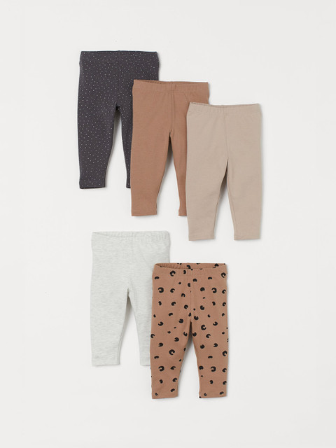 

H&M Infants 5 Pack Muticoloured Leggings, Multi