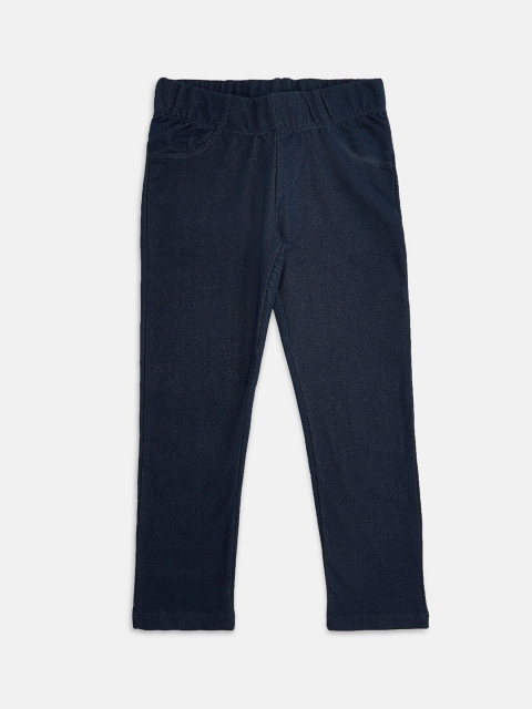 

Pantaloons Junior Girls Navy Blue Solid Jeggings