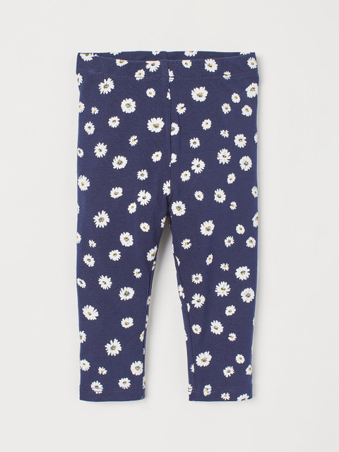 

H&M Girls Blue Printed Patterned Leggings