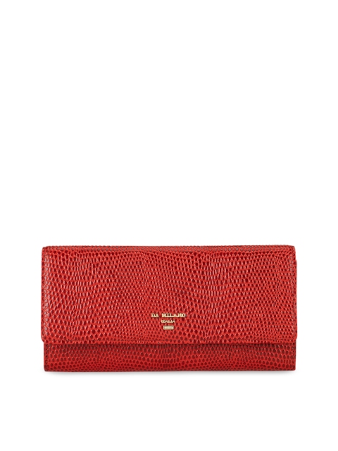 

Da Milano Women Red Self Design Envelope