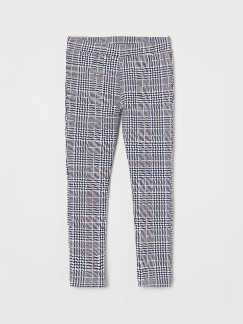 

H&M Girls Blue Checked Treggings