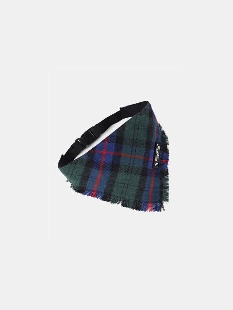 

Heads Up For Tails Blue & Green Checked Dog Bandana