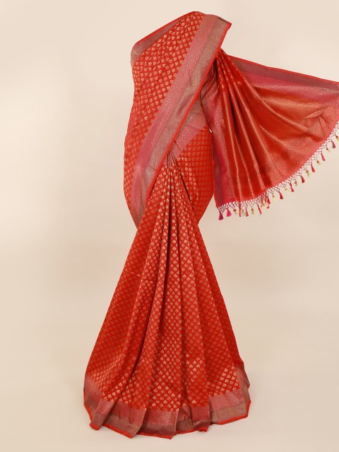 

Pothys Orange Pure Silk Woven Design Banarasi Saree