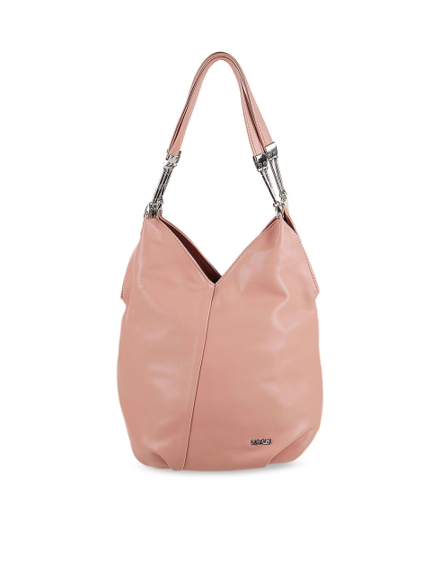 

Mochi Peach-Coloured Solid Hobo Bag