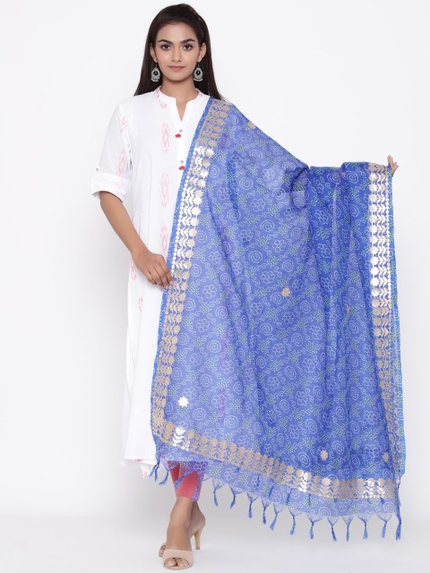 

SOUNDARYA Blue Printed Dupatta