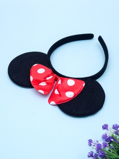 

Golden Peacock Girls Navy Blue & Red Mickey Mouse Ears Bow Hairband
