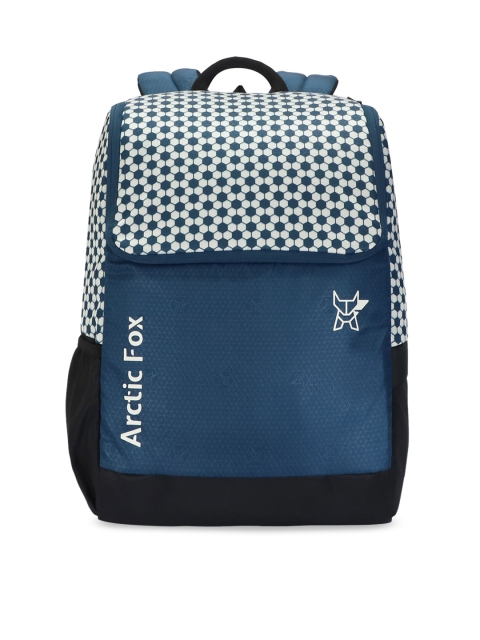 Arctic Fox Unisex Blue Geometric Backpack
