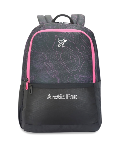 

Arctic Fox Unisex Black Typography Backpack