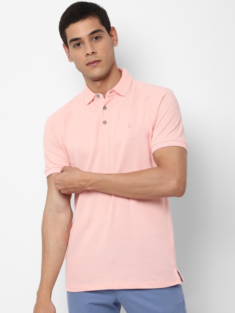 

Allen Solly Sport Men Peach-Coloured Solid Polo Collar T-shirt