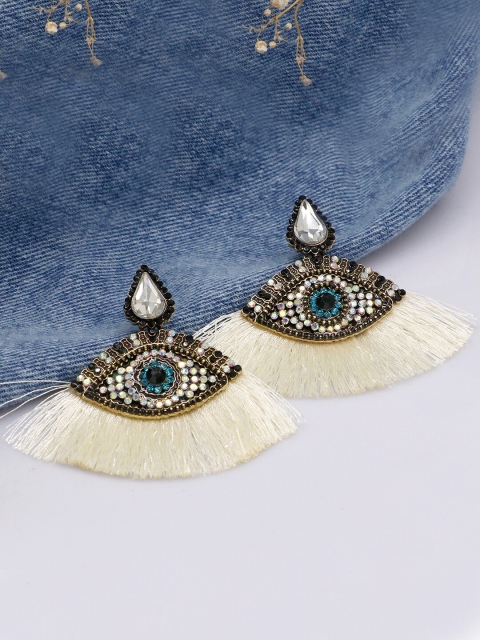 

JOKER & WITCH Gold-Toned Contemporary Drop Earrings