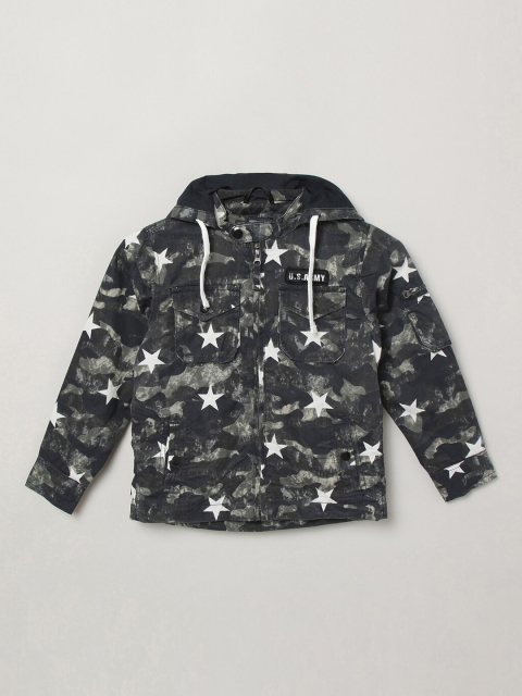 

max Boys Black Printed Tailored Jacket