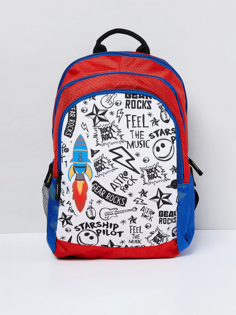 

max Boys Red Graphic Backpack